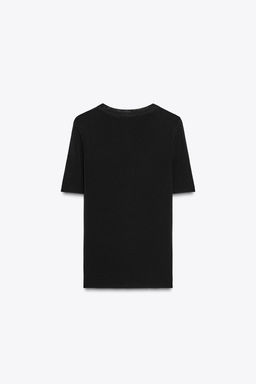 SHORT SLEEVE KNIT TOP - Zara фото 4
