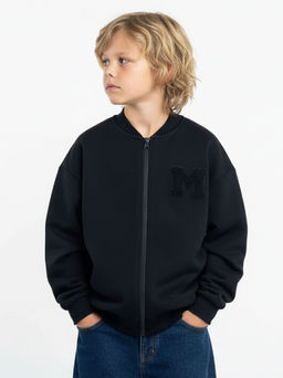 Джемпер на молнии с шевроном 22-2515 черный - Mini maxi фото 2