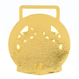 Медаль призовая 193 диам 3.5 см. 1 место, триколор. Цвет зол. Без ленты - Командор фото 4