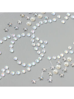 Переводная тату на тело и стразы Прекрасный мотылёк, набор 2 листа, 18?8 см