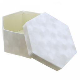 Коробка подарочная, набор 3 штуки: 11х11х8,5см; д17,5х10см; 23,5х21х11см "Бархат" белый (Китай)