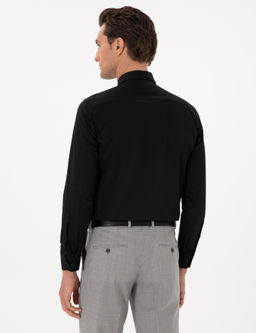 Siyah Slim Fit Uzun Kollu Basic G_mlek - Cacharel фото 5