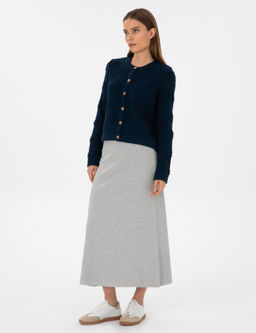 Gri Melanj A Kesim Triko Etek - Pierre cardin фото 3