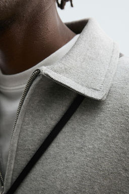 KNIT QUARTER-ZIP POLO SHIRT - Zara фото 6
