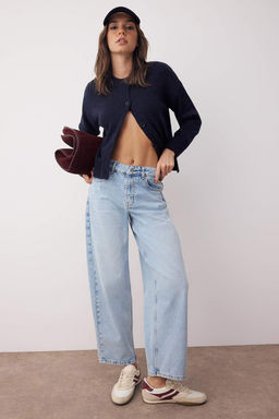 Ac?k Mavi Normal Bel Loose Baggy Jeans TWOAW26JE00053