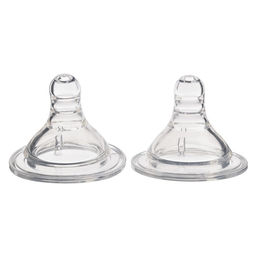 Соска на бутылочку M&B «Baby 1», антиколиковая, широкое горло Ø50 мм., от 3 мес., средний поток, 2 шт.