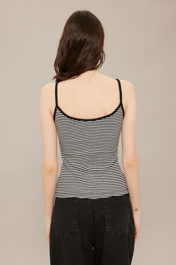 TRENDYOLMILLA Siyah Cizgili-Duz Antrasit 2li Paket Ask?l? Fitted Esnek Fitilli Orme Atlet TWOSS25AL00027 фото 7