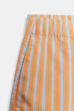 SHORTS POPEL?N RAYAS / Naranja - Zara фото 6