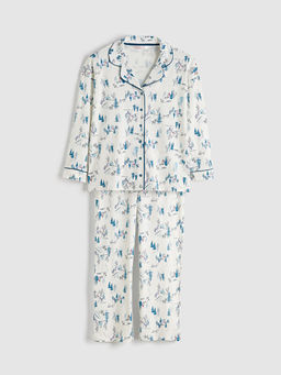 B?y?k Beden G?mlek Yaka Kad?n Pijama Tak?m?