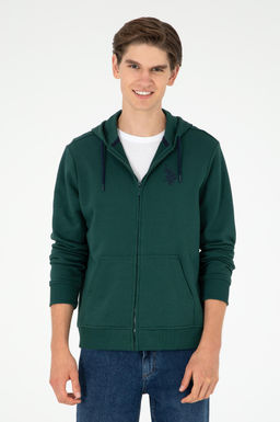 Мужской темно-зеленый свитшот