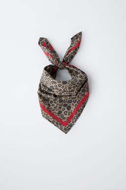 SQUARE ANIMAL PRINT BANDANA