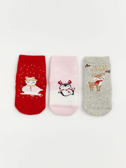 Bask?l? K?z Bebek Soket ?orap 3l? - Waikiki фото 4