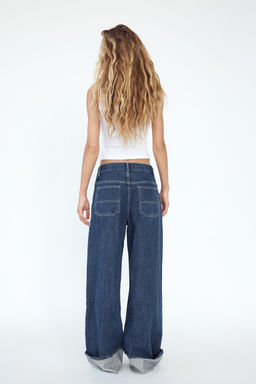 TRF WIDE-LEG HIGH-WAIST JEANS - Zara фото 5