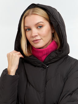 Пуховик женский черный длины миди - Glenfield фото 8