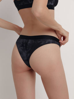 CONTE TIE DYE RIB LBR 2219 Трусы бразилиана со средней линией талии black tie dye - Conte elegant фото 4