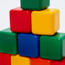 Кубики детские, пластиковые, цветные, 20 штук, 4×4 см