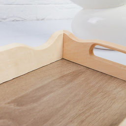 Поднос деревянный для завтрака волна №3, МАССИВ, 30х20х5,5см