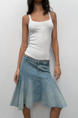 FALDA DENIM TRF GODETS / Azul - Zara фото 2