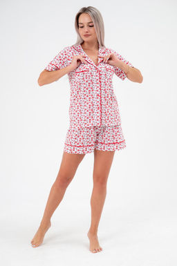 Костюм женский из жакета и шорт из кулирки Рейчел клубничка - Амадэль фото 3