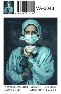 Картина по номерам на холсте и подрамнике 40х50 см