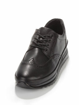 03-5017 BLACK Полуботинки женские (натуральная кожа)