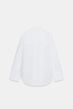ZW COLLECTION POPLIN SHIRT WITH TIE DETAIL - Zara фото 12