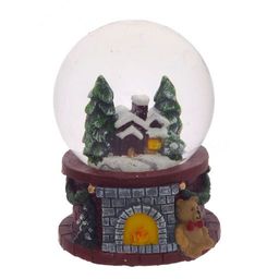 Фигурка декор с стекл шаре "Домик", D4,5 см, L5 W5 H6 см