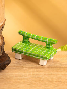 Мебель для кукол «Скамейка», 8.5×4×5 см, дерево, зелёная