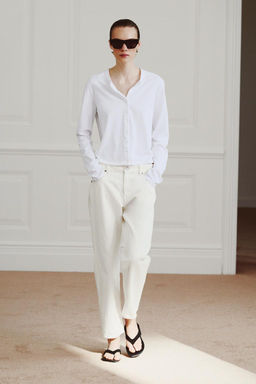 100% COTTON BUTTON-UP T-SHIRT - Zara фото 10