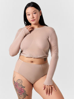 Цена за 2 штуки! Трусы женские макси в кофейном оттенке