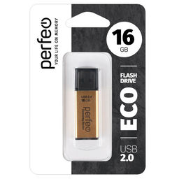 Флеш-накопитель 16Гб "Perfeo E03" Gold economy series
