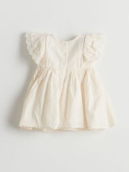 Poplin K?z Bebek Elbise ve Sa? Band? 2li