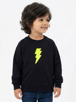 Свитшот с принтом 22-0967 черный