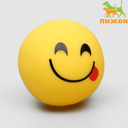 Игрушка пищащая Смайлы для собак, 6 см, микс эмоций