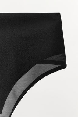 TANGA CINTURA ANCHA MEZCLA POLIAMIDA / Negro - Zara фото 6