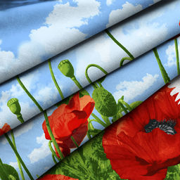 Покрывало стеганое Ромашки и маки 240х215см, спальное место 160см, бязь набивная Комфорт 121г/м2, хлопок 100%, многоигольная стежка, наполнитель синтепон 70гр, подкладка бязь отбеленная 121г/м2, Домашняя мода (Россия)  фото 5