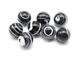 Бусины из агата глазкового имитация шарик 12мм Радуга камня