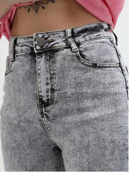 Джинсы момы укороченные с высокой посадкой