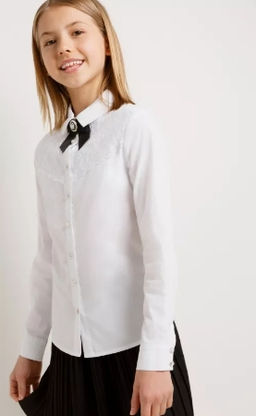 20240260052, Блузка детская для девочек Andante_D белый