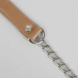 Ручка для сумки, с цепочками и карабинами, 120×1.8 см, бежевая