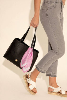 Женская черная подарочная сумка в штучной упаковке с шарфом Неожиданная скидка в корзине - U.s. polo assn фото 4