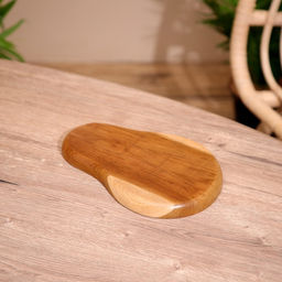 Блюдо для подачи закуски и соуса, 18×1.5×25 см, тиковое дерево