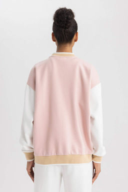 DeFactoFit Спортивный кардиган-бомбер оверсайз из плотной ткани  фото 6