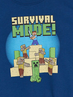 Minecraft Bask?l? Erkek ?ocuk Sweatshirt