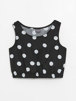 Bisiklet Yaka K?z ?ocuk Crop Bluz