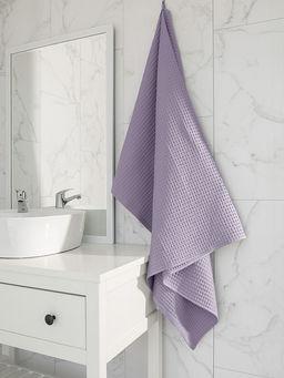 Полотенце для тела 90x150 лавандовый вафельное полотно