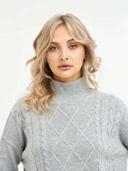 водолазка женская из шерсти с ромбами - Glenfield фото 5