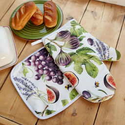 Прихватка Этель Фруктовый сад 19х19см,100% х/л, ватин 250г/м2 (двухсторонняя)  фото 3