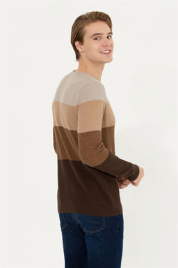 Мужской вязаный свитер кокосового цвета с круглым вырезом Неожиданная скидка в корзине - U.s. polo assn фото 5