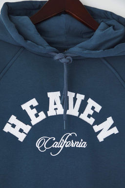 Teen Petrol Slogan Nak?sl? Oversize/Genis Kal?p Kapusonlu Orme Sweatshirt TWOAW26SW00175